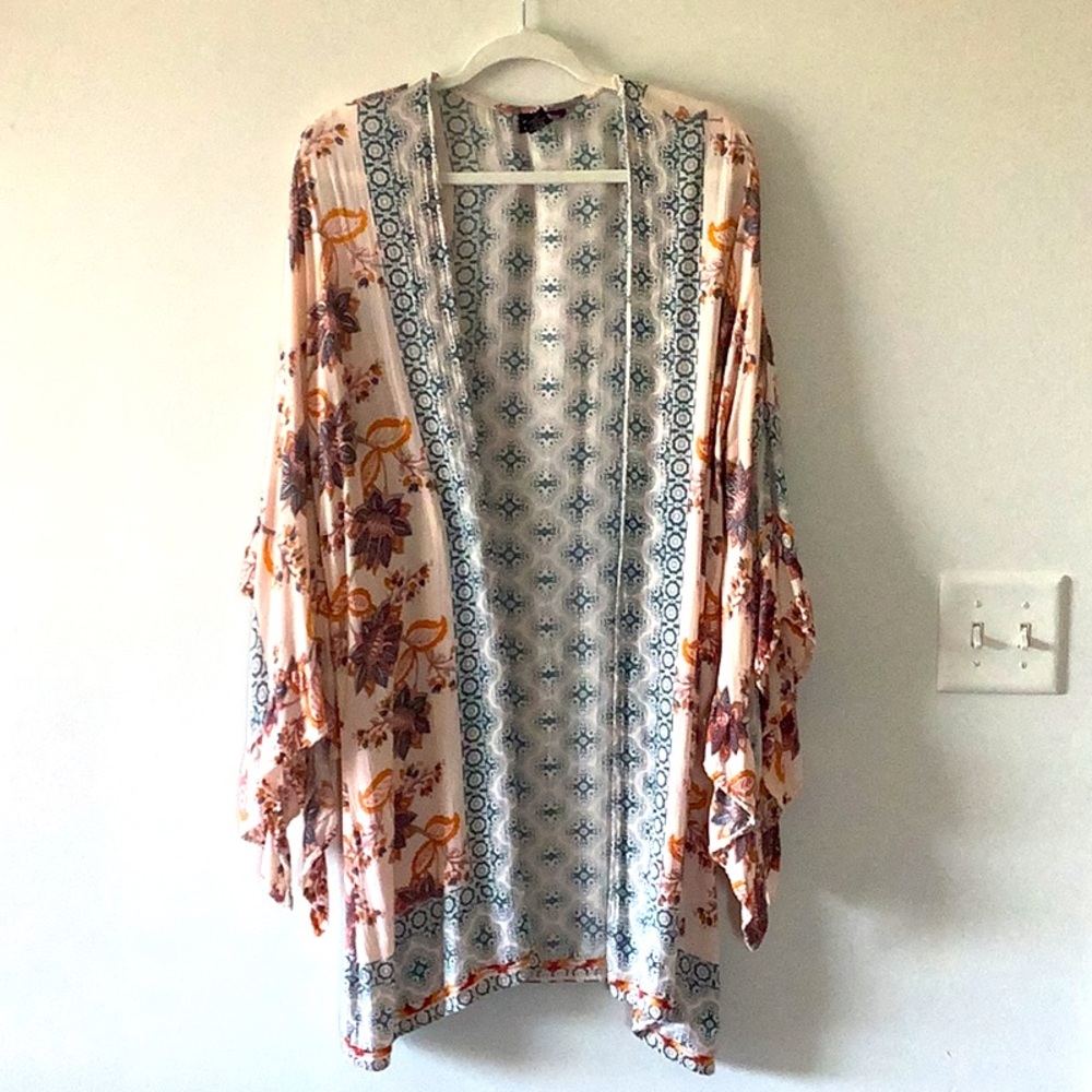 Angie Boho Patterned Kimono.